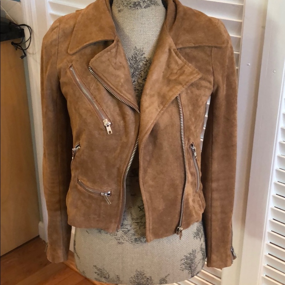 Lulus Suede with Love Tan Moto Jacket